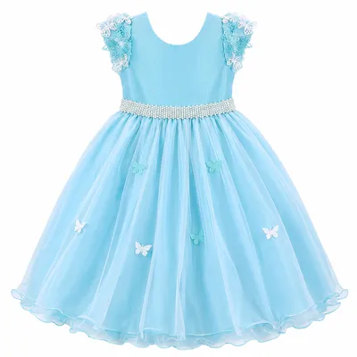 Vestido Infantil D-Luxe  Aplique Strass E Cinto Pérola