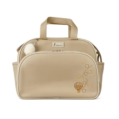 Bolsa Infantil Mappyng Bordado Balão E Pompom 2 Peças