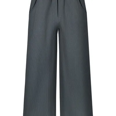 Calça Juvenil Alakazoo Wide Leg Alfaiataria Risca de Giz