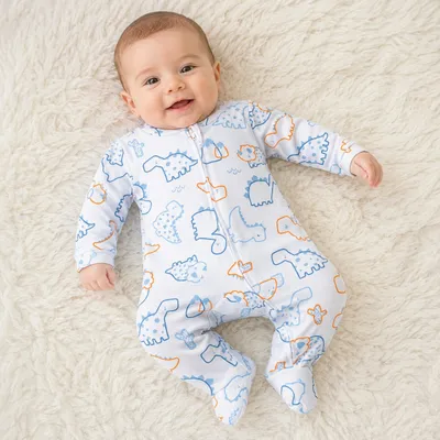 MacacãoLongo Bebê Kiko Baby Estampa Dinossauro