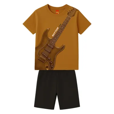 Conjunto Juvenil Kyly Camiseta Estampada e Bermuda