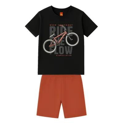 Conjunto Infantil Kyly Camiseta Estampada e Bermuda