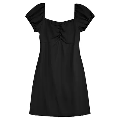 Vestido Juvenil Based Em Viscose Com Franzido No Busto