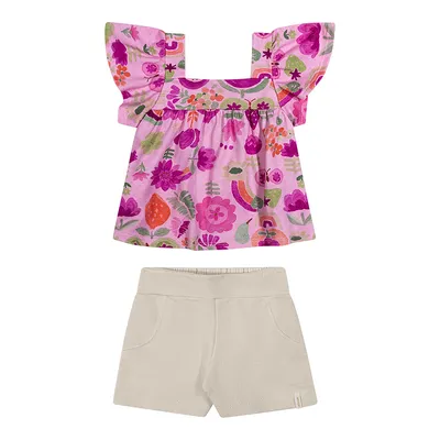 Conjunto Infantil Elian Blusa Estampas Diversas e Short Conjunto Infantil Elian Blusa Estampas Diversas e Short