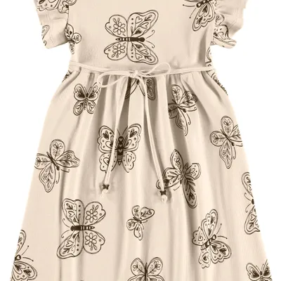 Vestido Infantil Rovitex Cavado Estampa Borboletas