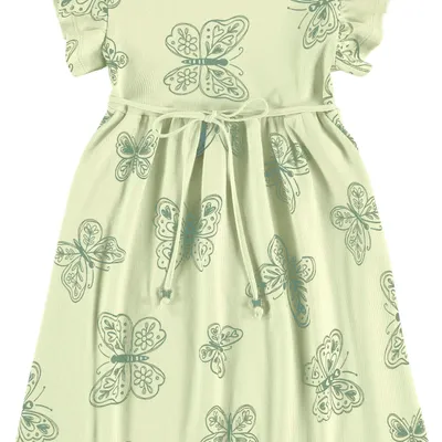Vestido Infantil Rovitex Cavado Estampa Borboletas