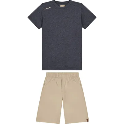 Conjunto Infantil Lamon Camiseta Estampa Relevo E Bermuda Conjunto Infantil Lamon Camiseta Estampa Relevo E Bermuda
