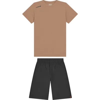 Conjunto Infantil Lamon Camiseta Estampa Relevo E Bermuda