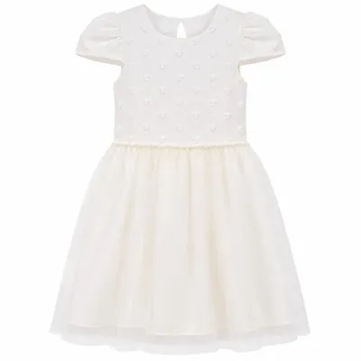 Vestido Infantil Cattai Tule Pala Coração E Glitter
