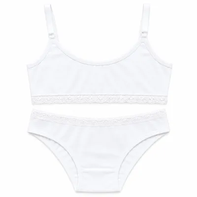 Conjunto Juvenil Pequena Flor Top Liso E Calcinha