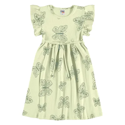 Vestido Infantil Rovitex Cavado Estampa Borboletas