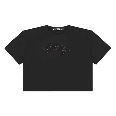 Camiseta Juvenil Minty Manga Curta Aplique Strass Fancy Camiseta Juvenil Minty Manga Curta Aplique Strass Fancy