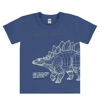 Camiseta Infantil Rovi Kids Manga Curta Estampa Dinossauro Camiseta Infantil Rovi Kids Manga Curta Estampa Dinossauro