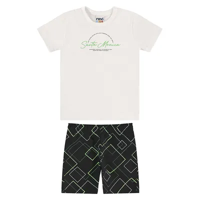 Conjunto Infantil Rovi Kids Camiseta Estampada E Bermuda Conjunto Infantil Rovi Kids Camiseta Estampada E Bermuda