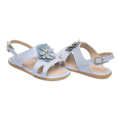 Sandália Infantil Pimpolho Menina Aplique Flor Com Fivela