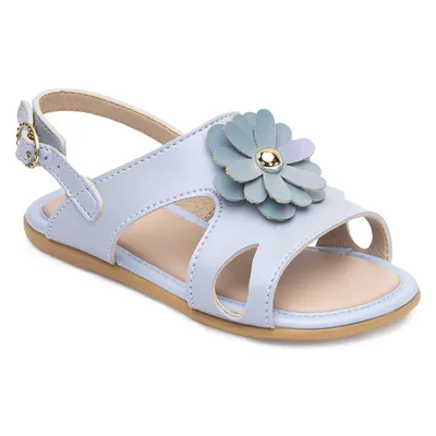 Sandália Infantil Pimpolho Menina Aplique Flor Com Fivela Sandália Infantil Pimpolho Menina Aplique Flor Com Fivela