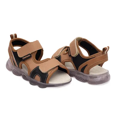 Sandália Infantil Pimpolho Menino Led 2 Velcros