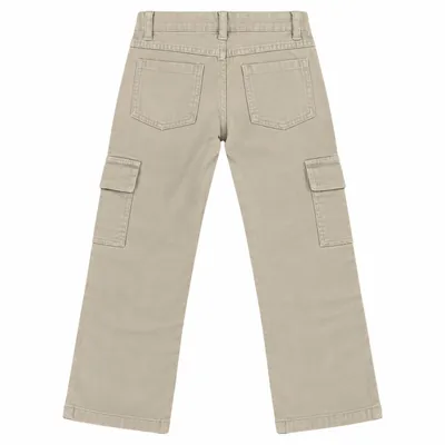 Calça Sarja Infantil Tom Ery Wide Leg com Bolso Lateral