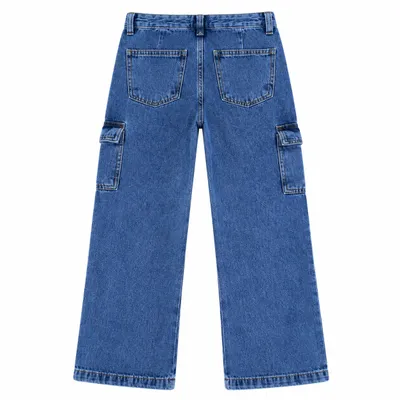 Calça Jeans Infantil Frommer Cargo Bolso Faca