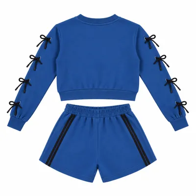 Conjunto Juvenil Menina Anjo Blusão Com Laços e Short Conjunto Juvenil Menina Anjo Blusão Com Laços e Short