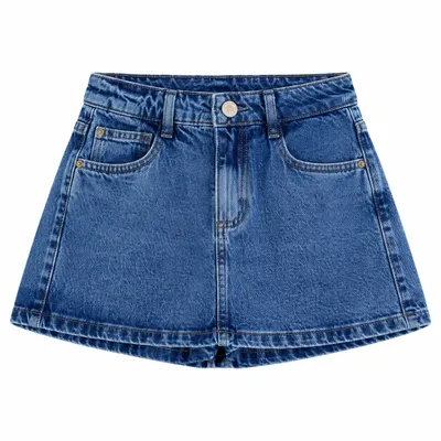 Short Saia Jeans Juvenil Frommer Lavagem Marmorizado
