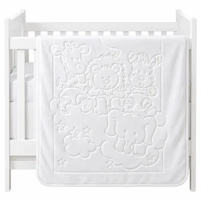 Cobertor Bebê Etruria Estampa Floresta Branco