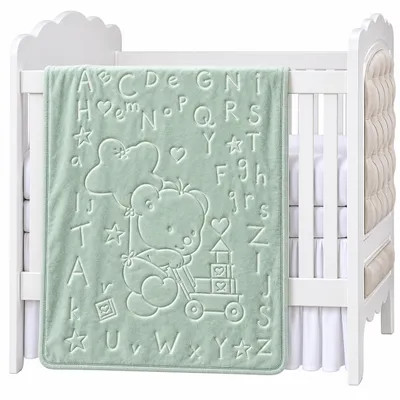 Cobertor Bebê Etruria Estampa Urso Verde