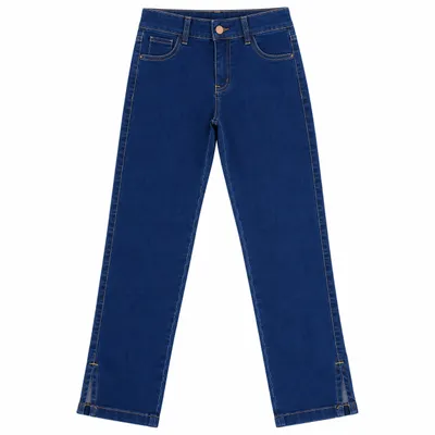 Calça Jeans Juvenil Revert Skinny Barra Detalhe Recorte