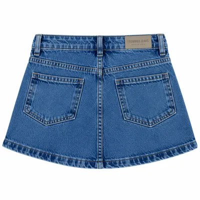 Short Saia Jeans Juvenil Frommer Lavagem Marmorizado