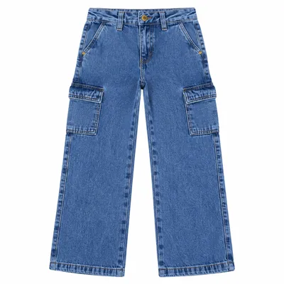 Calça Jeans Infantil Frommer Cargo Bolso Faca