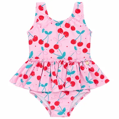 Maiô Infantil Everly Estampa Cerejas