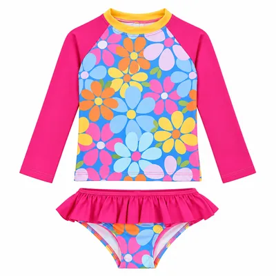 Conjunto Everly Blusa Manga Longa e Calcinha Floral 2 Peças