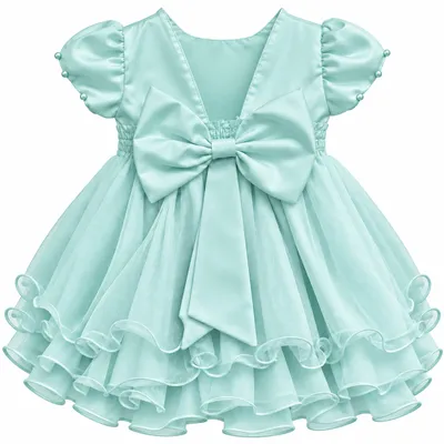 Vestido Bebê Nelu Pala Nervura Aplique Pérolas Saia Voil Vestido Bebê Nelu Pala Nervura Aplique Pérolas Saia Voil
