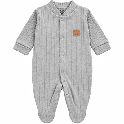 Macacão Longo Bebê Magibaby Suedine Canelado Liso