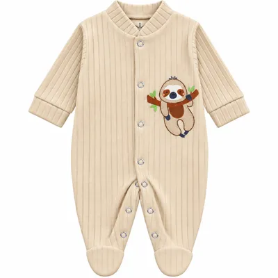 Macacão Longo Bebê Magibaby Bordado Preguiça