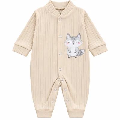 Macacão Longo Bebê Magibaby Bordado Guaxinim