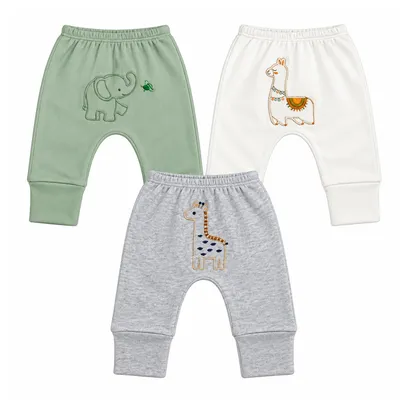 Kit Mijão Bebê Magibaby Menino Bordados Sortidos 3 Peças