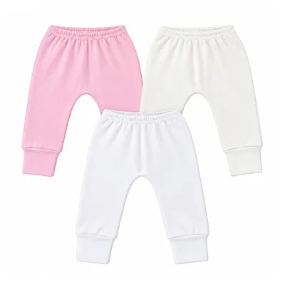 Kit Mijão Bebê Magibaby Pé Reversível Bordados Menina 3 Peças