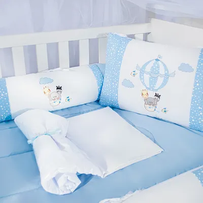 Kit Berço Tiquinho Baby Mimos Balão Safari 9 Peças