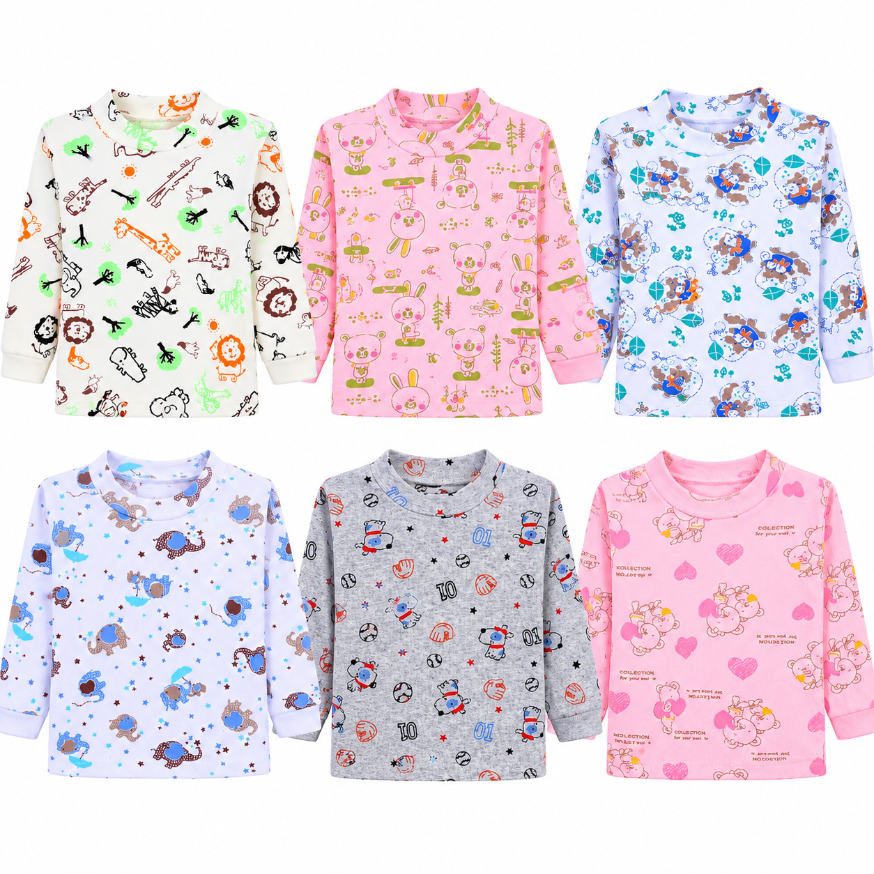 Kit Camiseta Top Chot Manga Longa Em Suedine Sortido