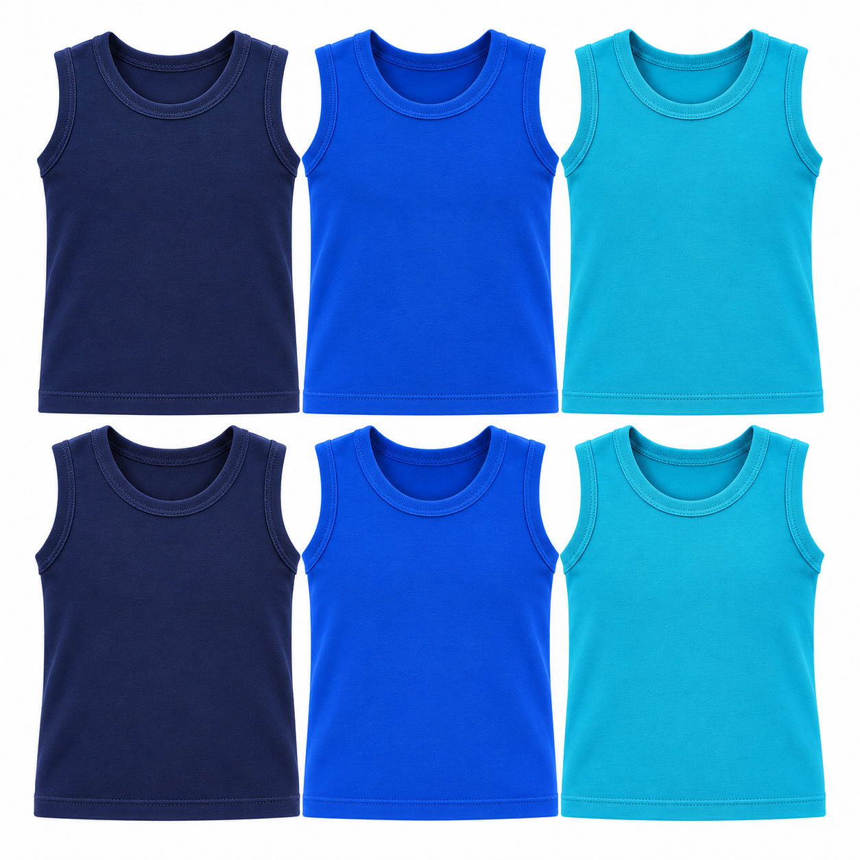 Camiseta Bebê Top Chot Regata Canelada Menino - 6 Peças