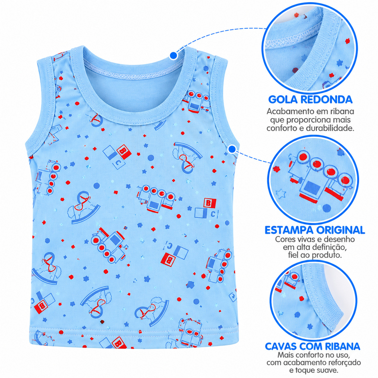 Kit Camiseta Top Chot Regata Em Suedine Sortido