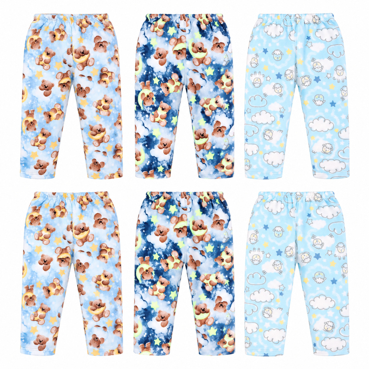 Kit Calça Infantil Top Chot Soft Estampada - 6 Peças