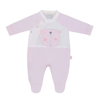 Macacão Longo Bebê Miniclô Bordado Ursinha