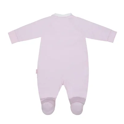 Macacão Longo Bebê Miniclô Bordado Ursinha