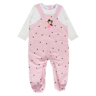 Macacão Longo Bebê Din Don Bordado Bailarina