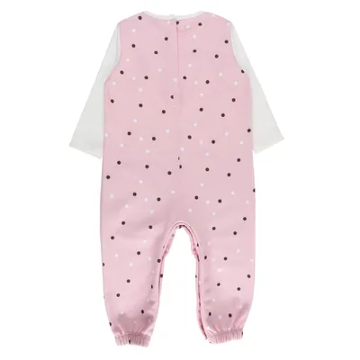 Macacão Longo Bebê Din Don Bordado Bailarina