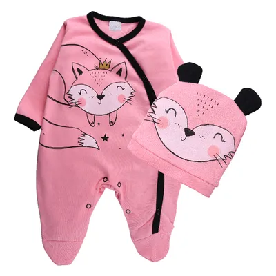 Macacão Longo Baby Gijo Estampa Raposinha