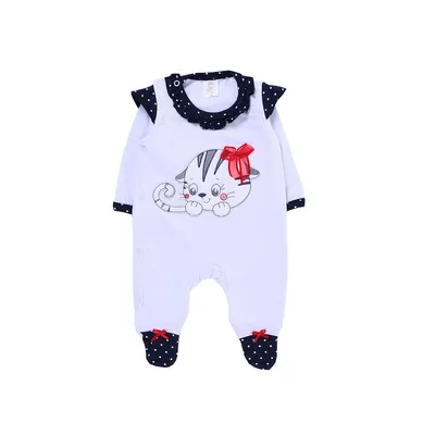 Macacão Longo Bebê Presente De Anjo Aplicação Gata