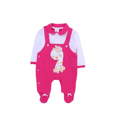 Macacão Longo Bebê Presente De Anjo Aplicação Cisne